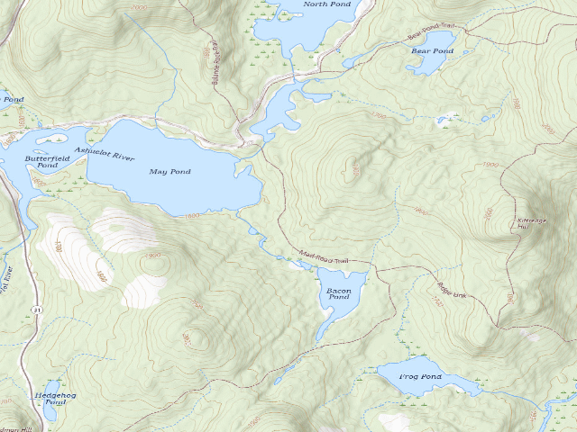 USGS topographic map of Pillsbury State Park