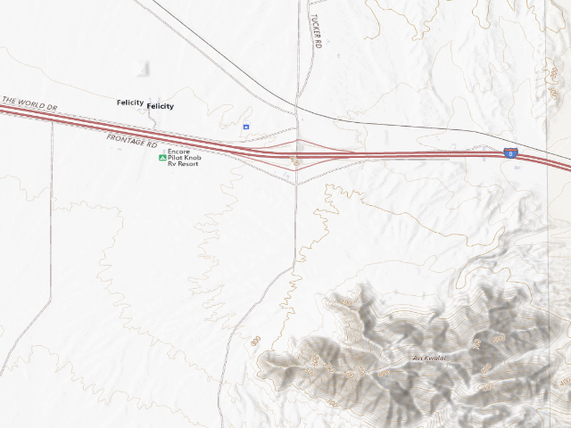 USGS topographic map of Pilot Knob Long Term Visitor Area