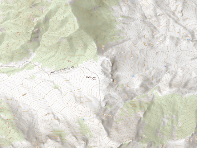 USGS topographic map of Pilot Mountains Designated Routes