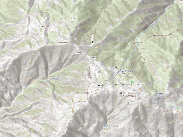 USGS topographic map of Pinal