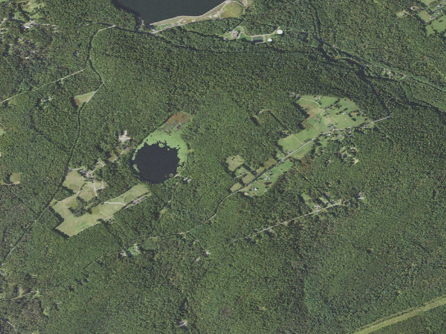 Aerial image of Pinchot State Forest roadside campsite Moon Lake 010