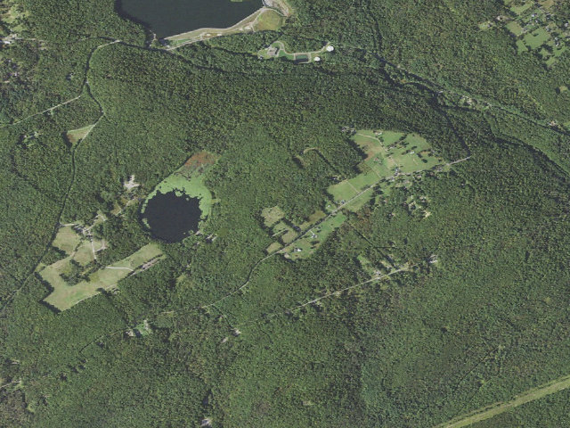 Aerial image of Pinchot State Forest roadside campsite Moon Lake 011