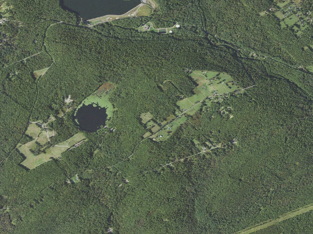 Aerial image of Pinchot State Forest roadside campsite Moon Lake 003