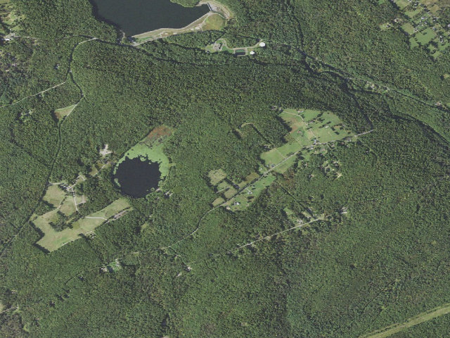 Aerial image of Pinchot State Forest roadside campsite Moon Lake 004