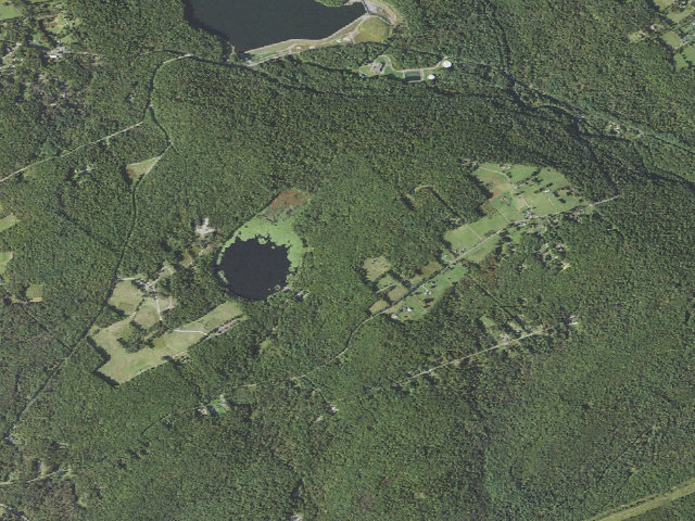 Aerial image of Pinchot State Forest roadside campsite Moon Lake 008