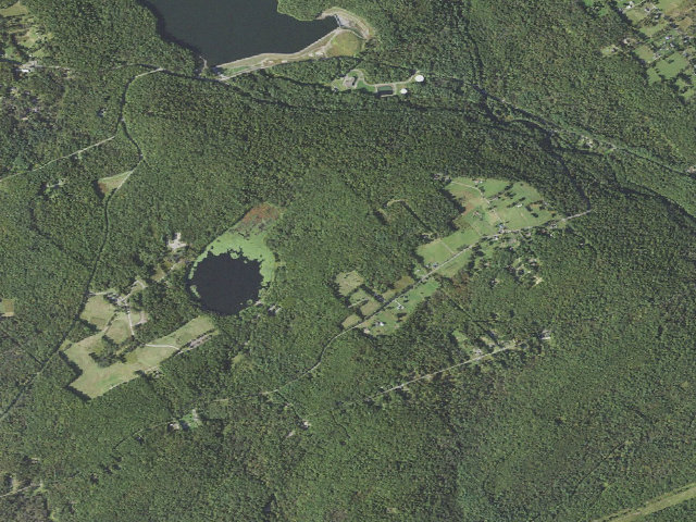 Aerial image of Pinchot State Forest roadside campsite Moon Lake 005