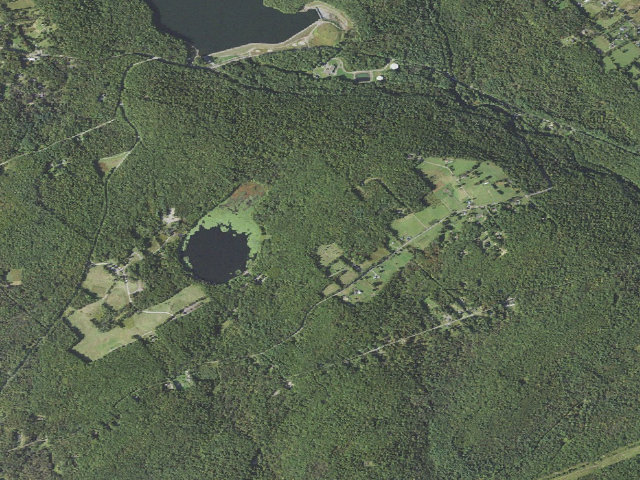 Aerial image of Pinchot State Forest roadside campsite Moon Lake 006