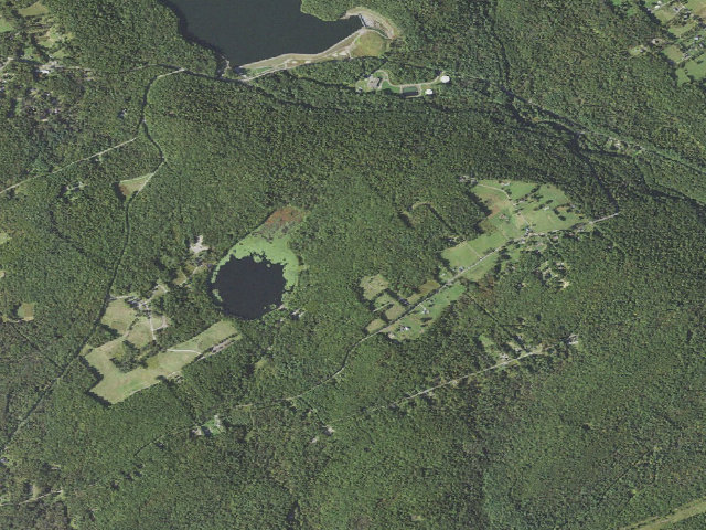 Aerial image of Pinchot State Forest roadside campsite Moon Lake 007