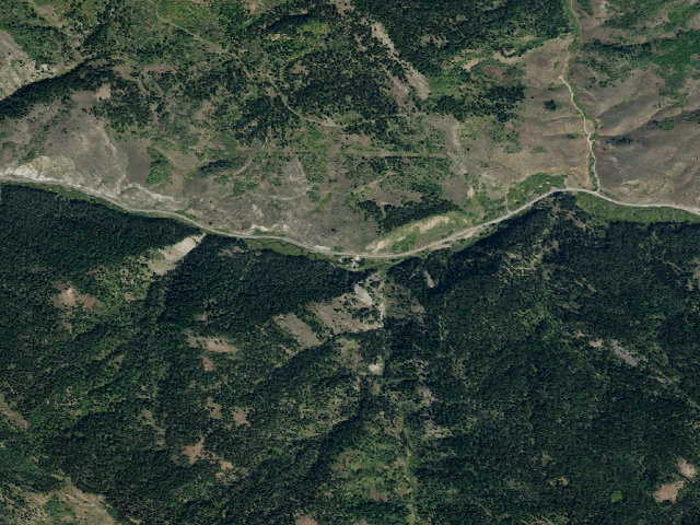 Aerial image of Pine Bar Campground