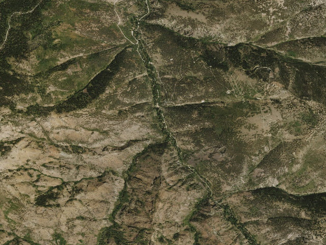 Aerial image of Pine Creek Campground