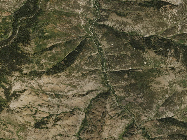 Aerial image of Pine Creek Campground