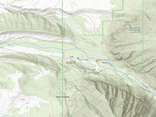 USGS topographic map of Pine Creek