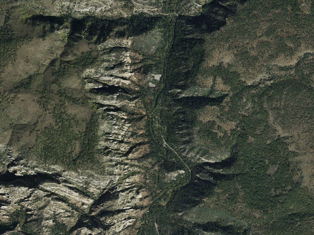 Aerial image of Pine Flat Campground