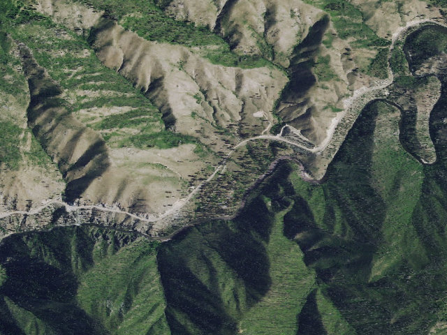 Aerial image of Pine Flats Campground