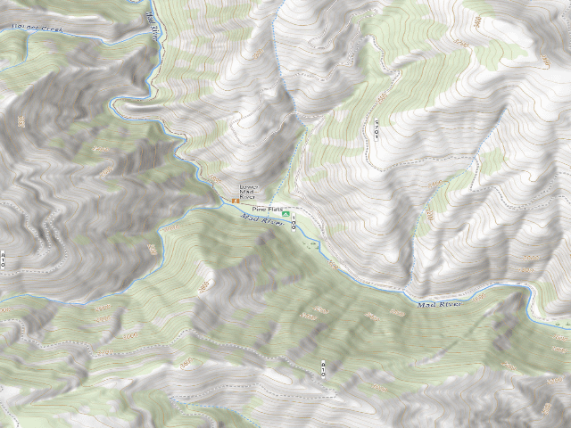 USGS topographic map of Pine Flats