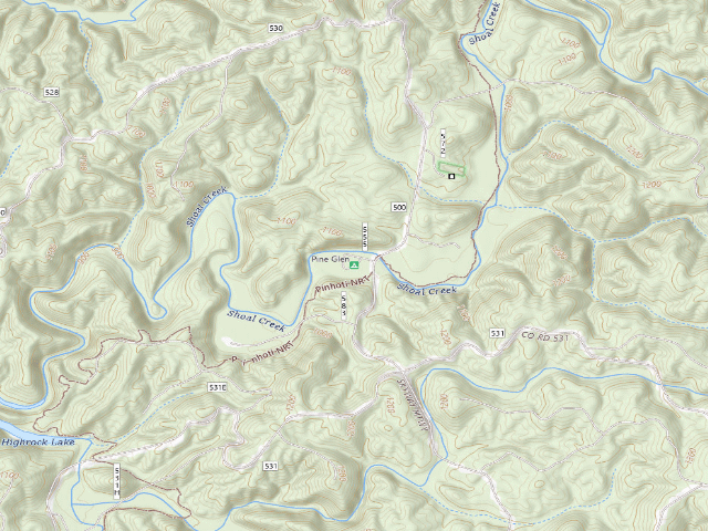 USGS topographic map of Pine Glen