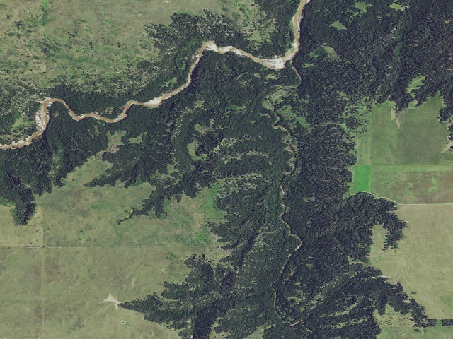 Aerial image of Pine Glen WMA