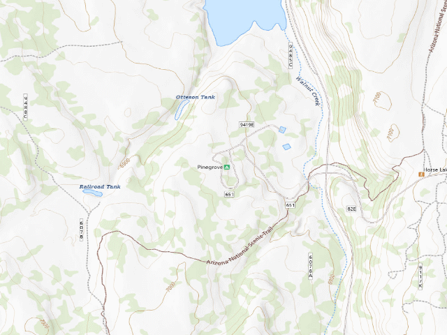 USGS topographic map of Pine Grove Campground