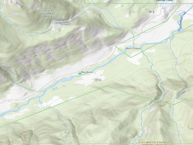 USGS topographic map of Pine Grove Campground