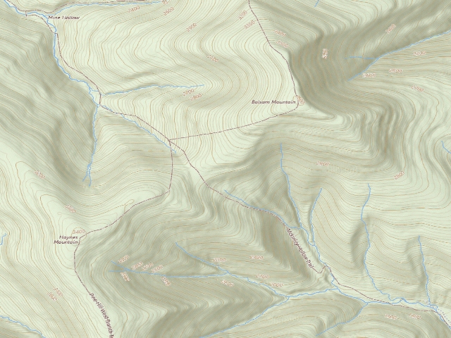USGS topographic map of Pine Hill West Branch Trail Primitive Campsite [DEC #228721] (Big Indian Wilderness)