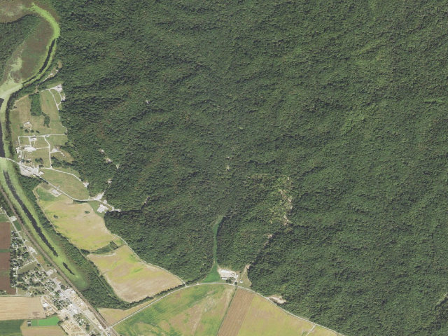 Aerial image of Pine Hills Campground