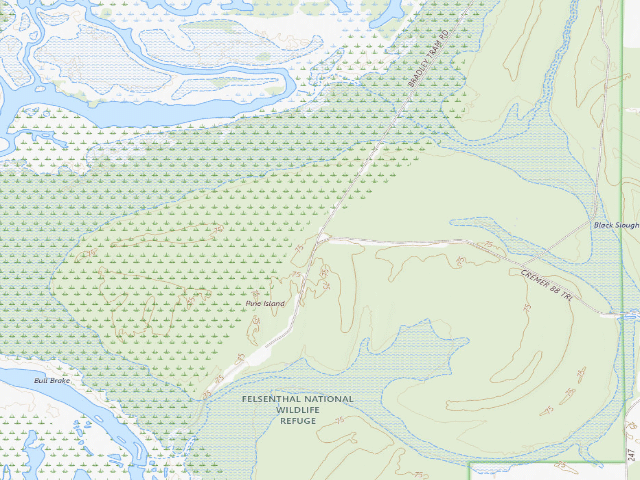 USGS topographic map of Pine Island Camping Area