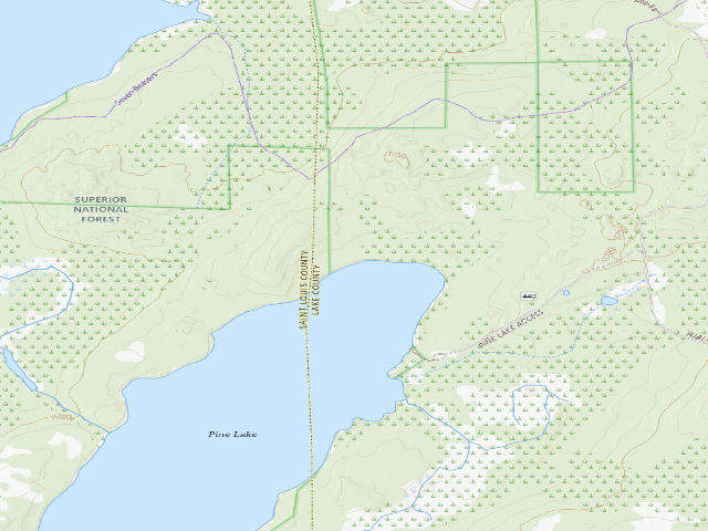 USGS topographic map of Pine Lake 2