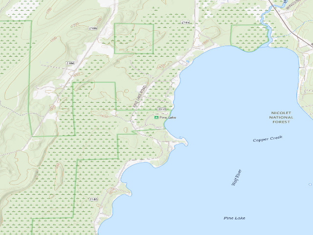 USGS topographic map of Pine Lake