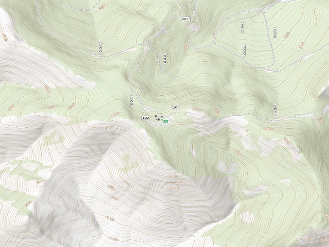 USGS topographic map of Pine Mountain Campground
