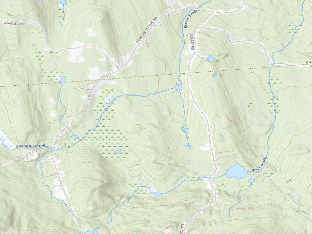 USGS topographic map of Pine Mountain WMA primitive camping area 1