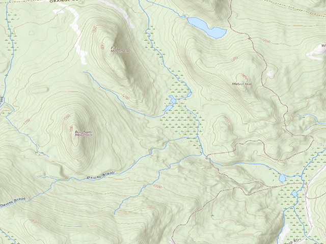 USGS topographic map of Pine Mountain WMA primitive camping area 2
