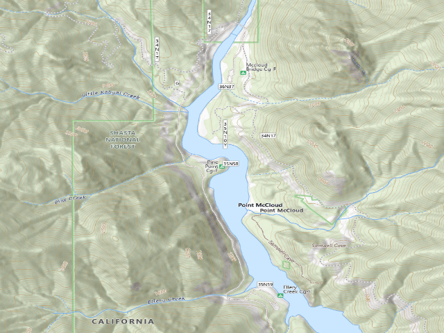 USGS topographic map of Pine Point Cg-F