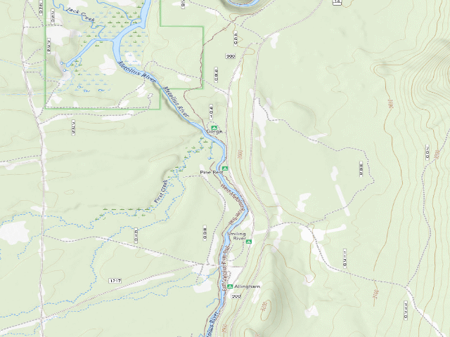 USGS topographic map of Pine Rest