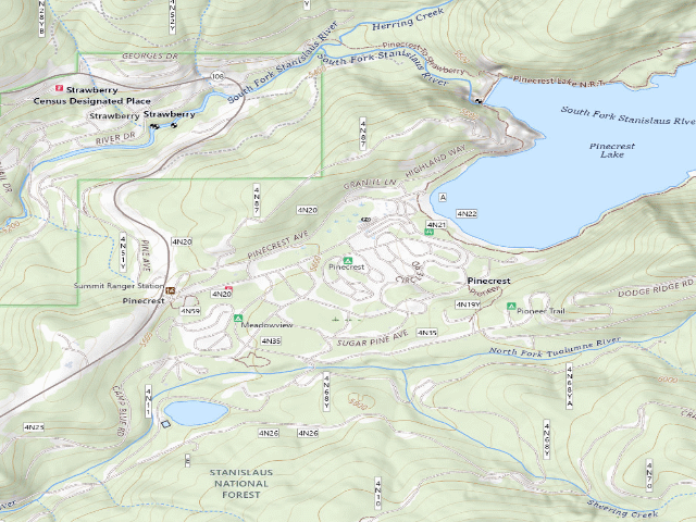 USGS topographic map of Pinecrest