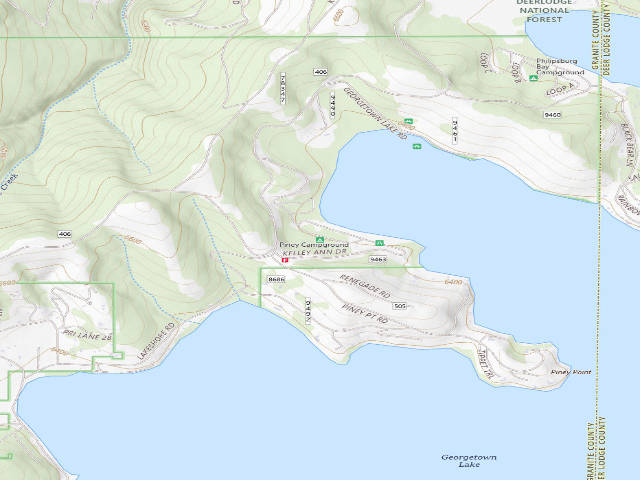 USGS topographic map of Piney Campground