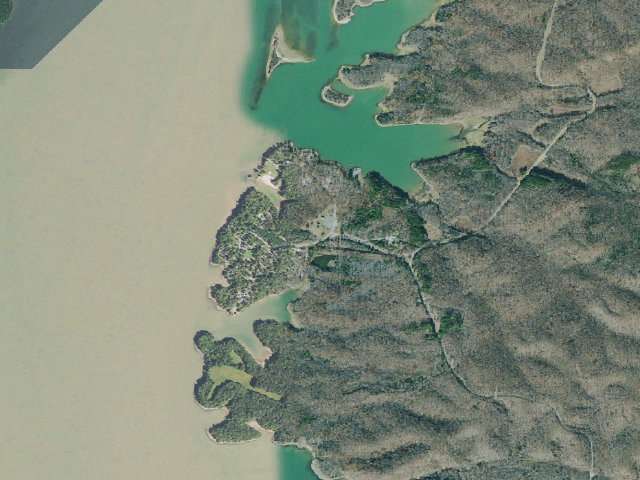 Aerial image of Piney Campground