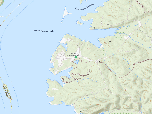 USGS topographic map of Piney Campground