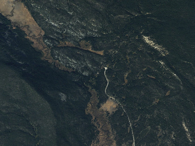 Aerial image of Pintler Falls