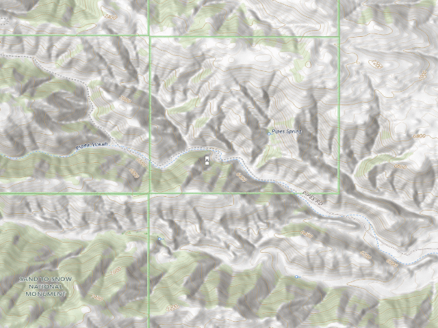USGS topographic map of Pipes Canyon Trail Camp