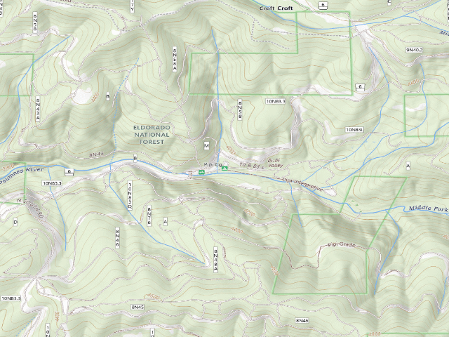 USGS topographic map of Pipi Cg