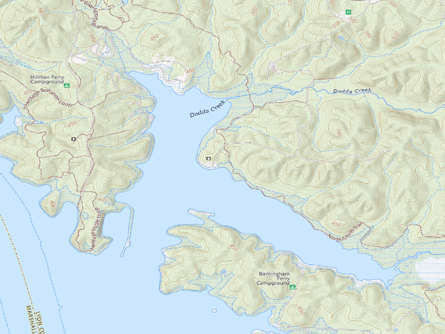 USGS topographic map of Pisgah Point Backcountry Camping