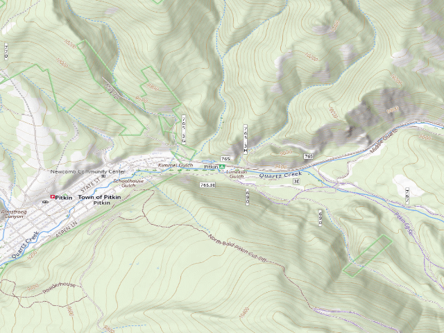 USGS topographic map of Pitkin