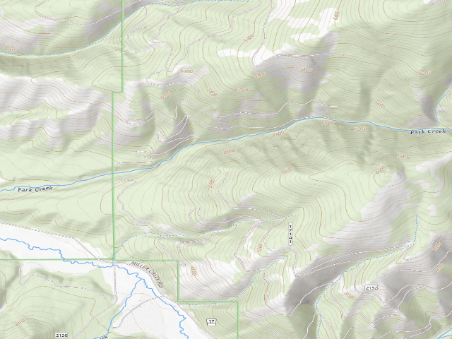 USGS topographic map of Plant Creek Rd 2132