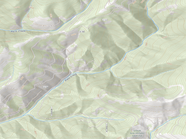 USGS topographic map of Plant Creek Rd2132-1