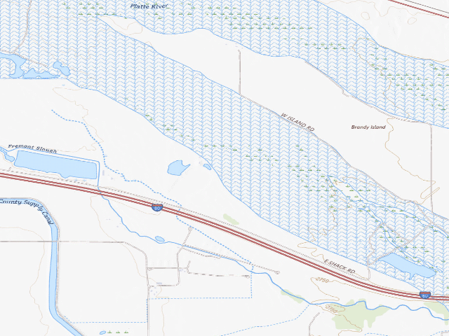 USGS topographic map of Platte WMA