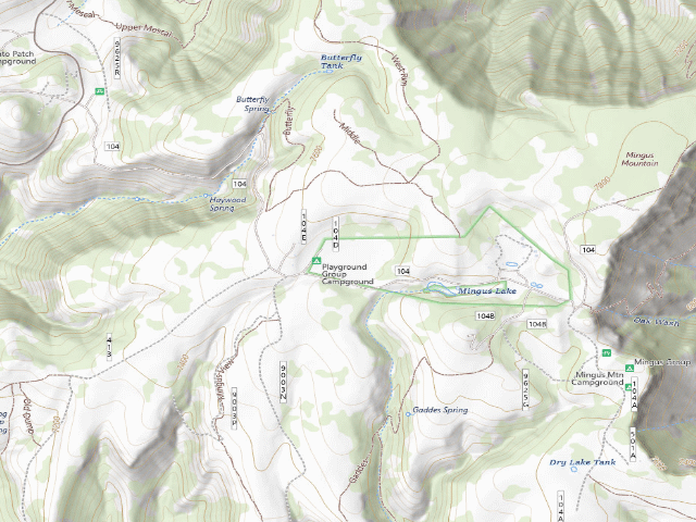 USGS topographic map of Playground Group Campground