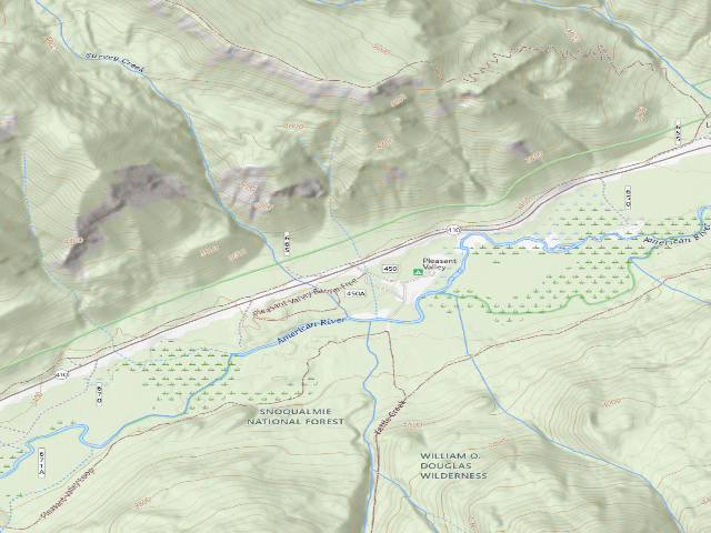 USGS topographic map of Pleasant Valley Campground