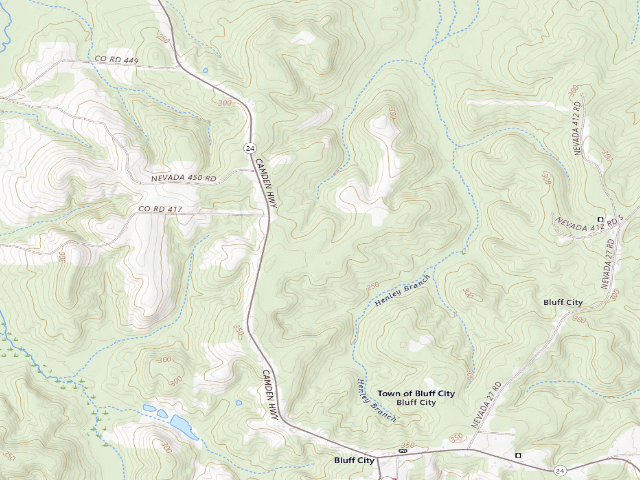 USGS topographic map of Poison Springs Camping Area #A-1