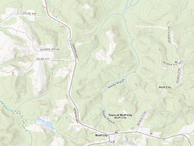 USGS topographic map of Poison Springs Camping Area #A-2