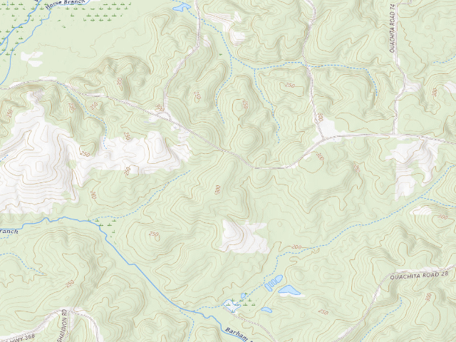 USGS topographic map of Poison Springs Camping Area #B-12